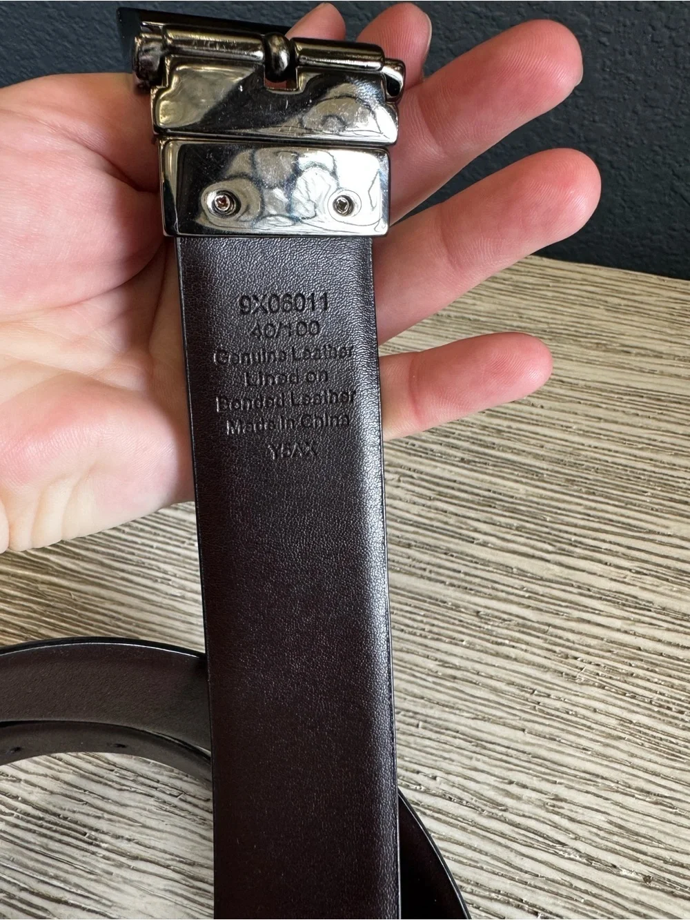 Classic Black Leather Belt with Gunmetal Buckle